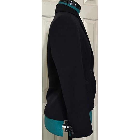 Rafaella Brand Black Blazer Jacket Lined Polyester Rayon Blend Women's Size 8 - Picture 5 of 15